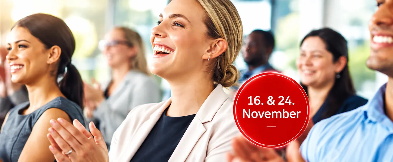 Cropped shot of a group of businesspeople applauding while sitting in a lecture room during a seminar